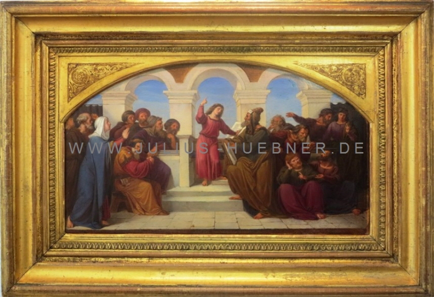 1826 Christus im Tempel Skizze | JULIUS HÜBNER
