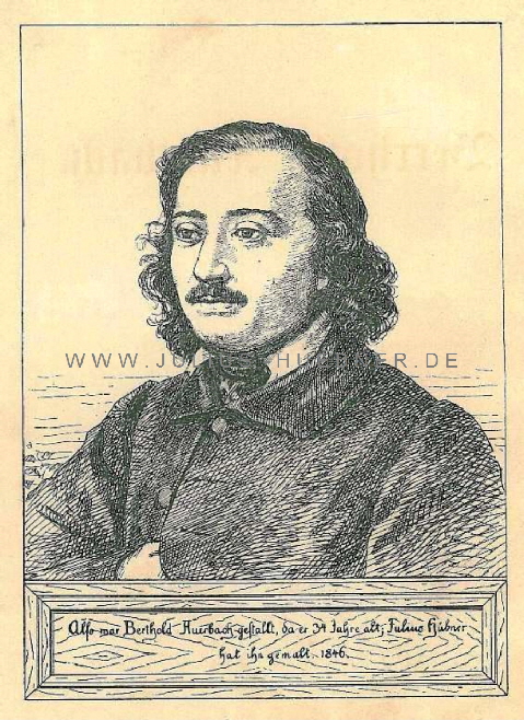 1846 Berthold Auerbach - Holzstich nach JULIUS HBNER