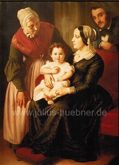 1842 Familientriptychon 2 (Kinderfrau, Martin, Pauline, JH)