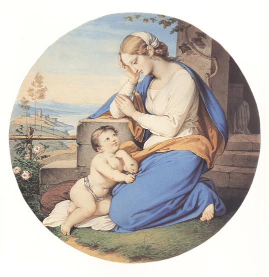 1852 Maria mit Kind vor suedl Landschaft 538x553
