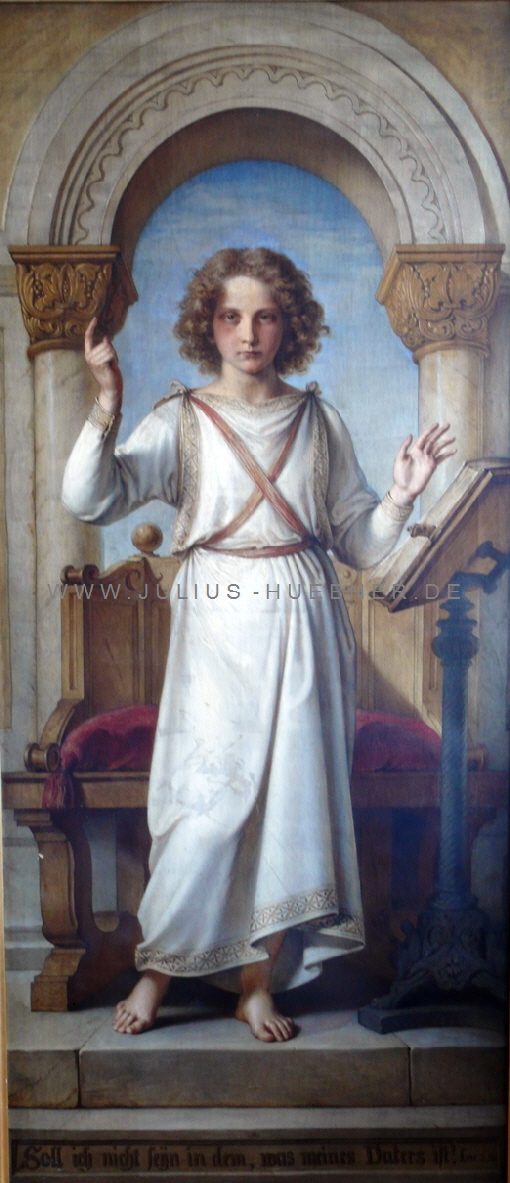 1861 Der zwölfjährige Christus im Tempel | JULIUS HÜBNER